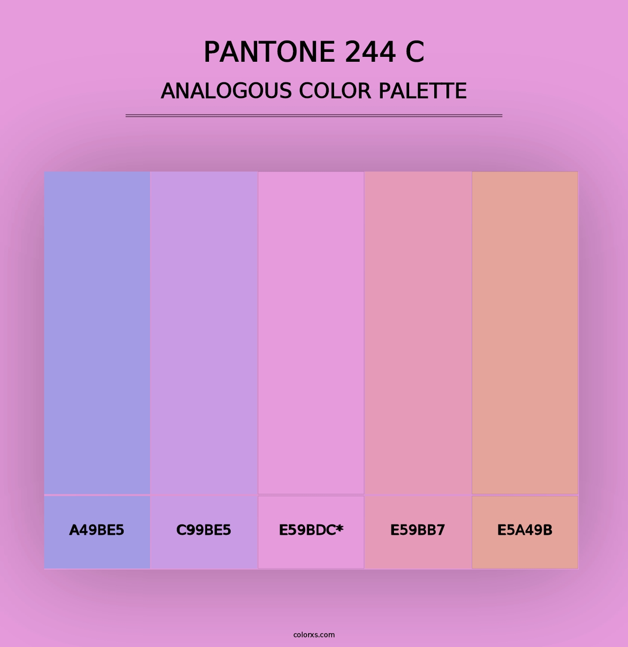 PANTONE 244 C - Analogous Color Palette