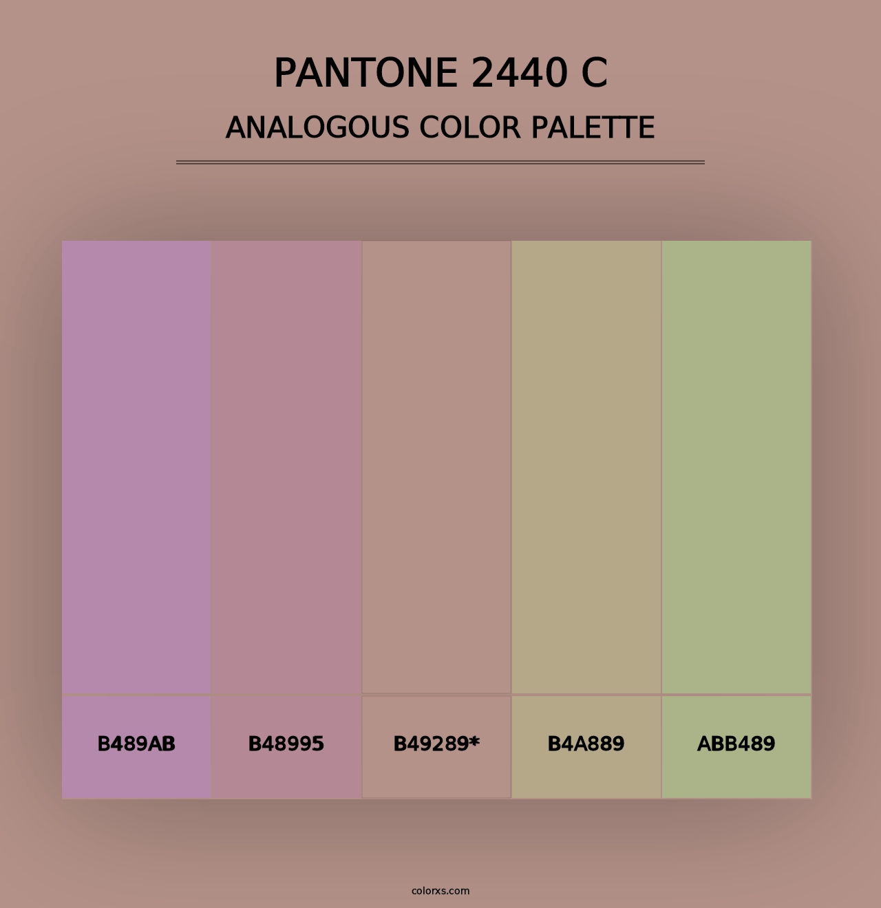 PANTONE 2440 C - Analogous Color Palette