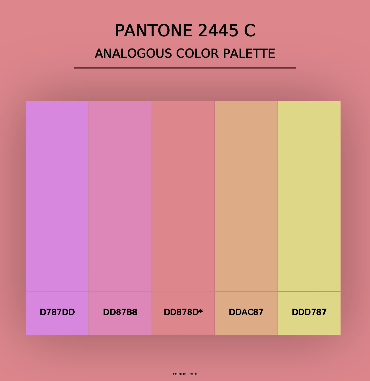 PANTONE 2445 C - Analogous Color Palette