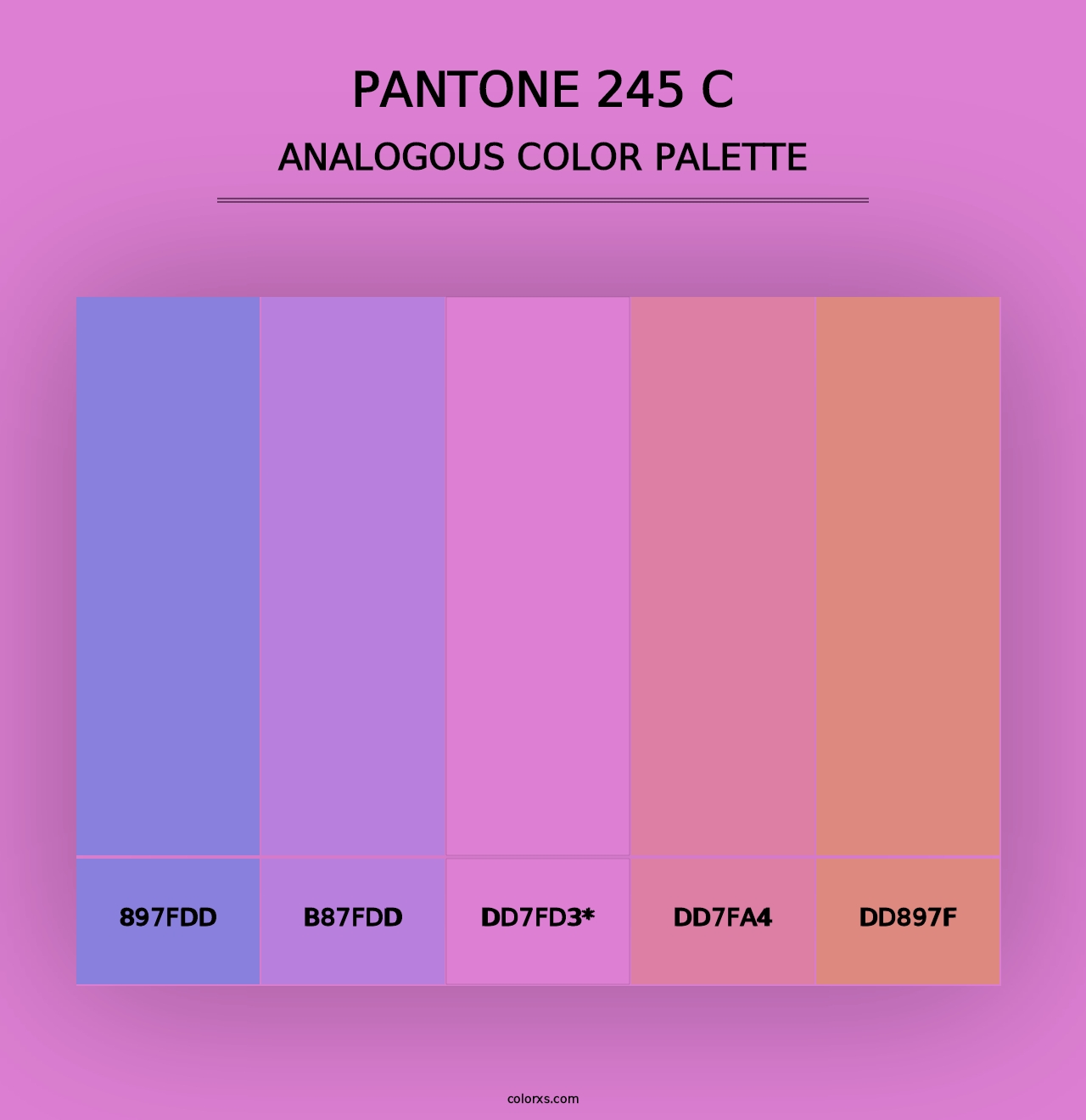 PANTONE 245 C - Analogous Color Palette