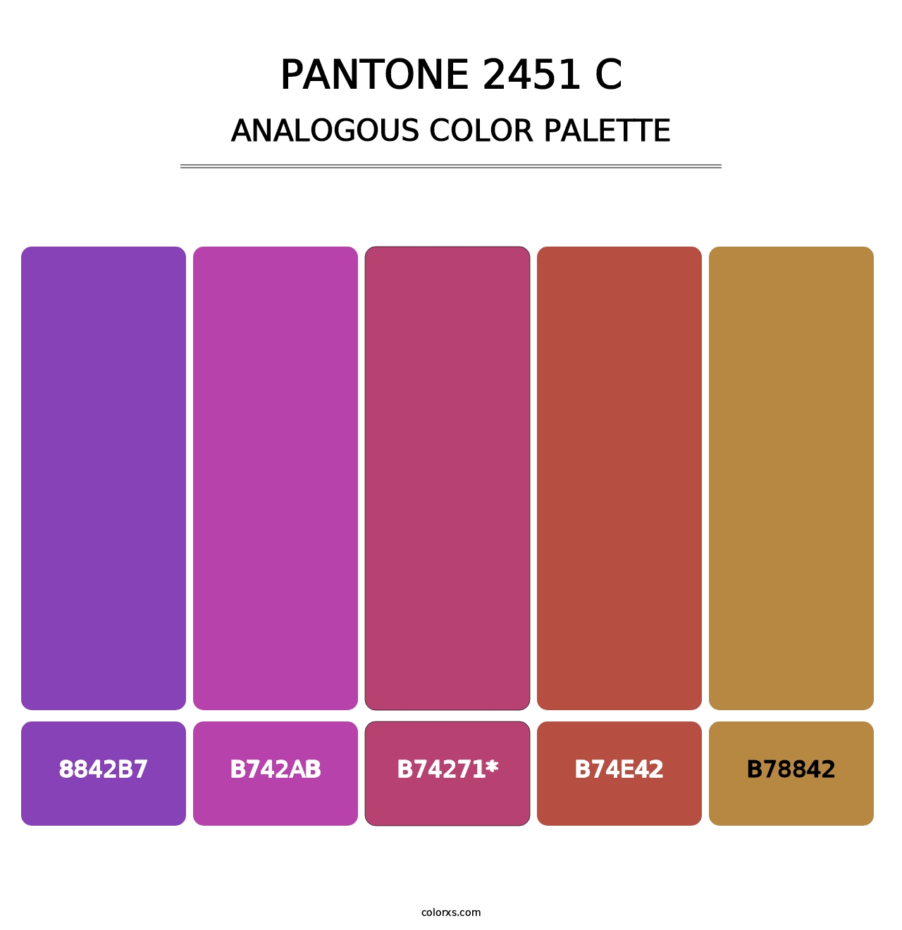 PANTONE 2451 C - Analogous Color Palette