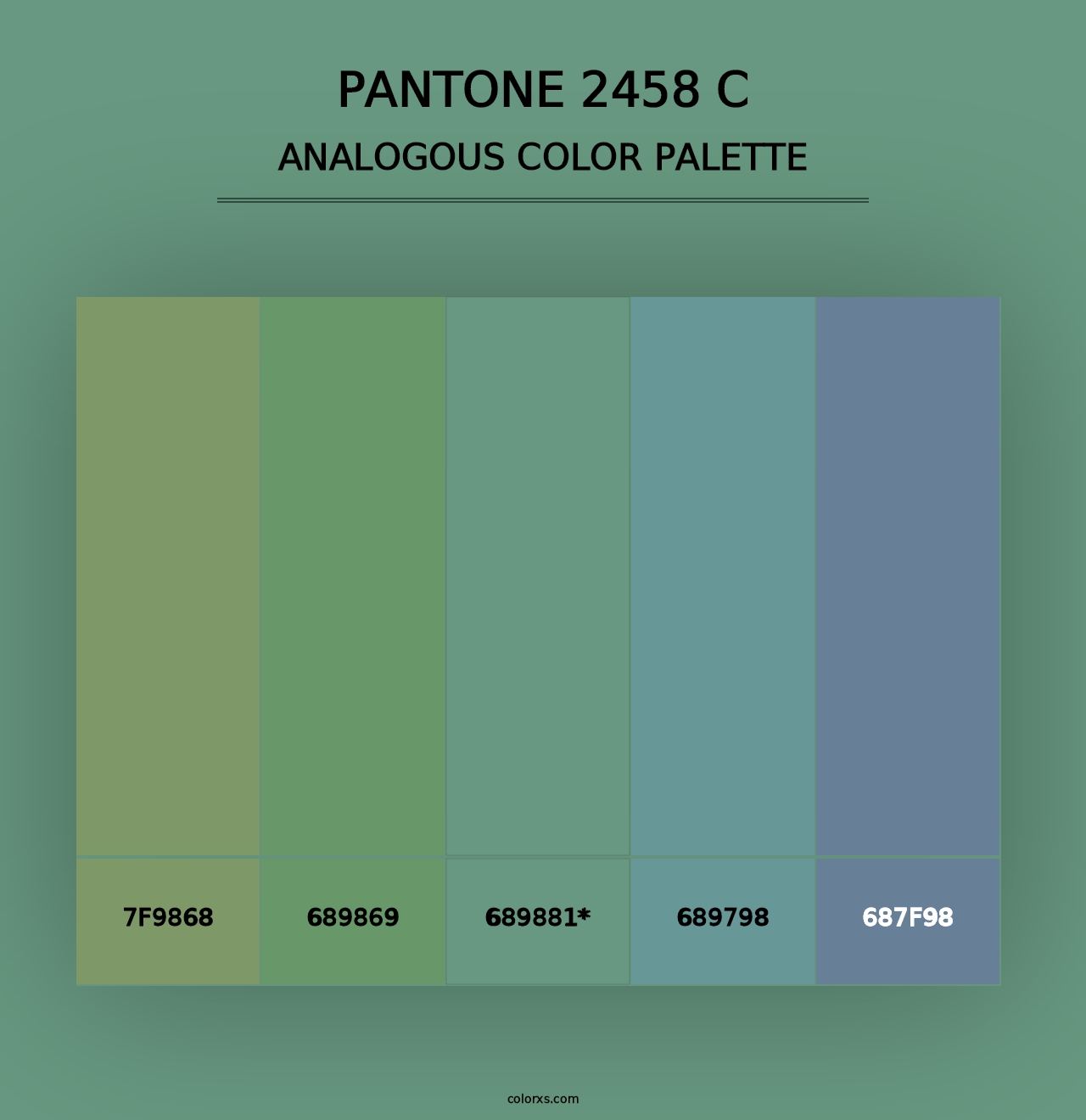 PANTONE 2458 C - Analogous Color Palette