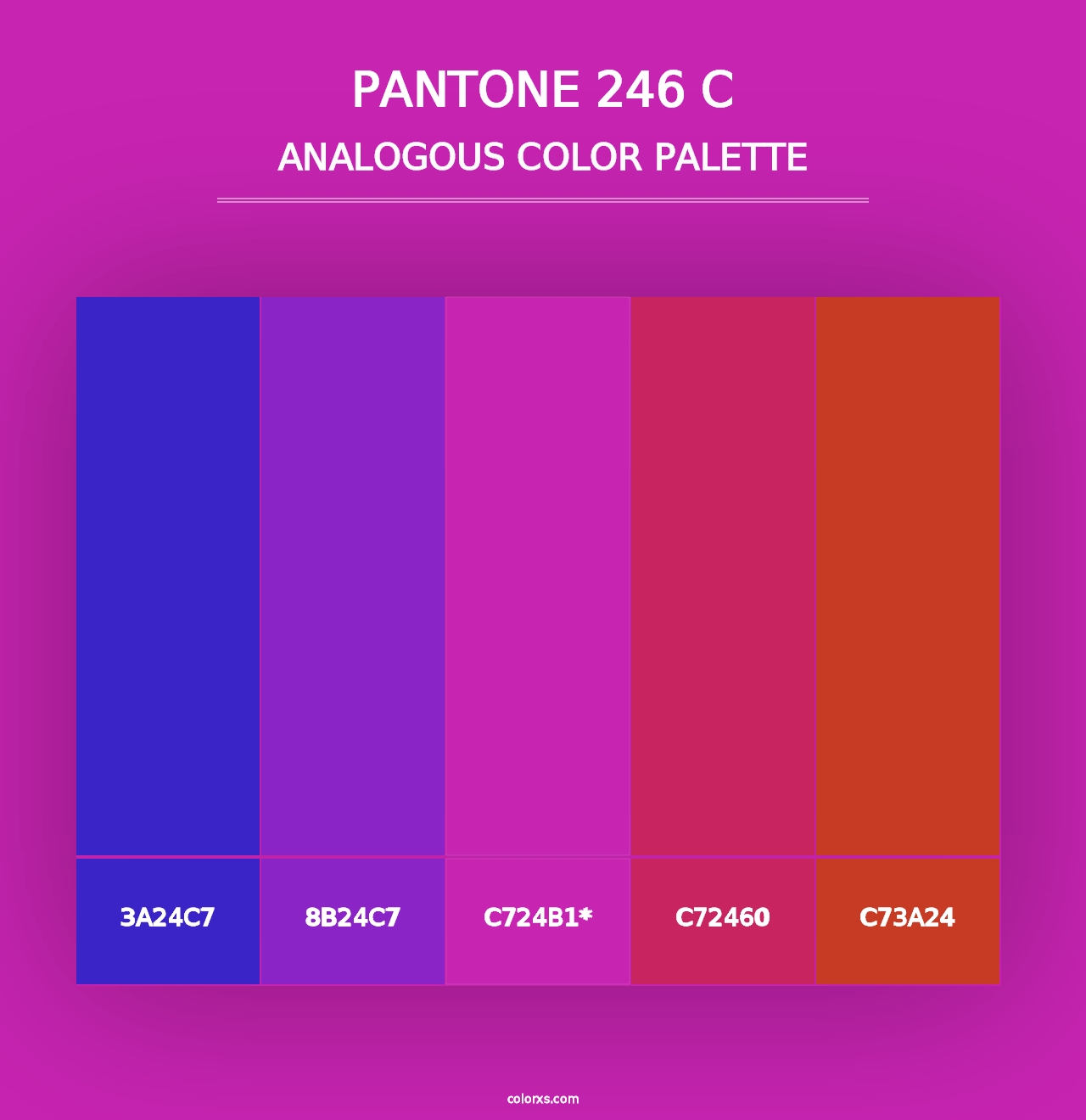 PANTONE 246 C - Analogous Color Palette