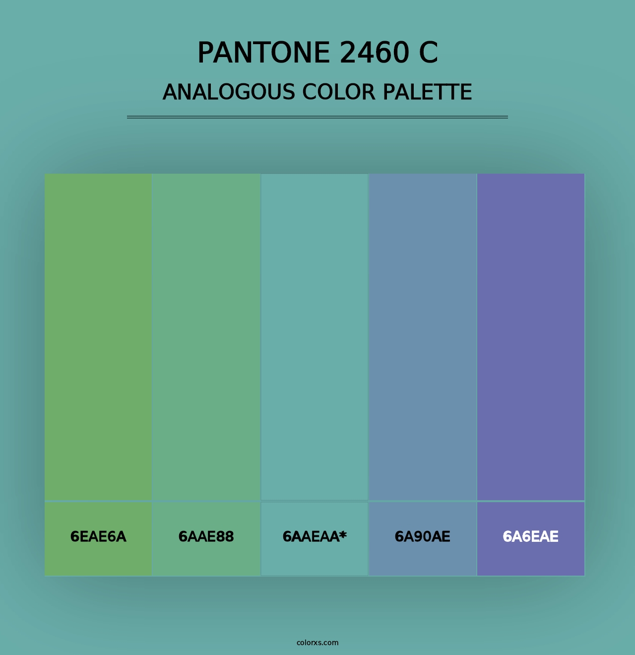 PANTONE 2460 C - Analogous Color Palette