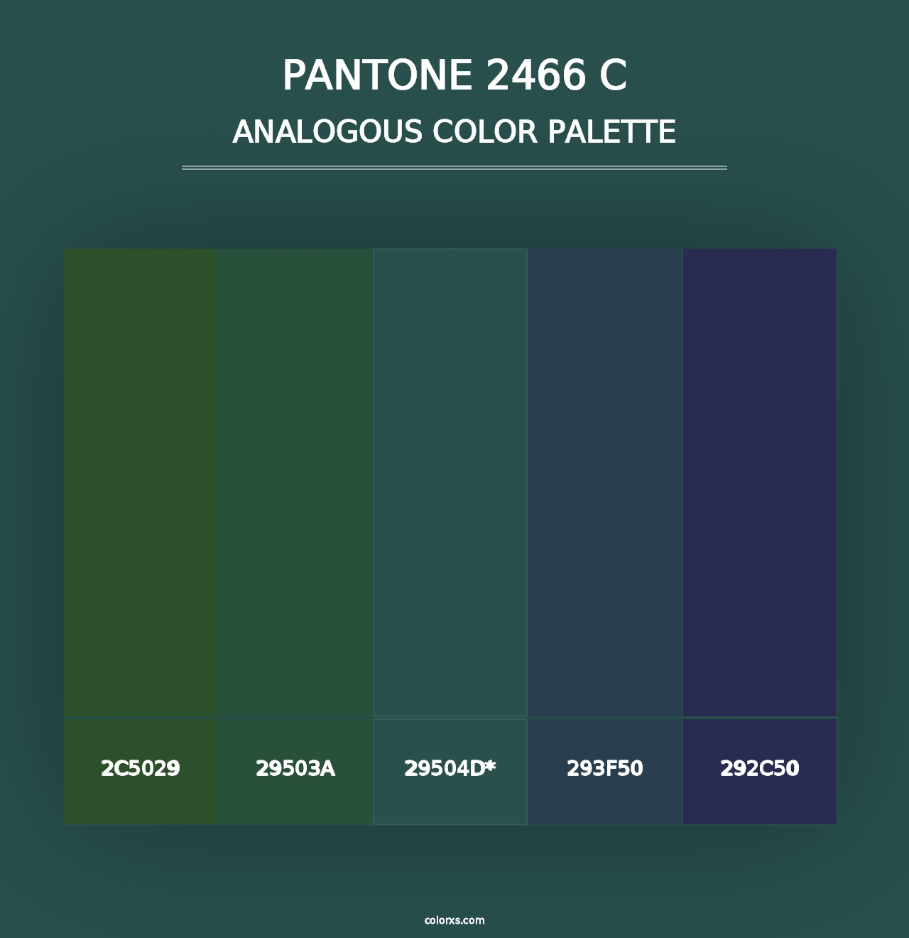 PANTONE 2466 C - Analogous Color Palette