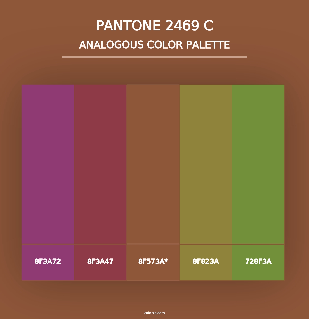 PANTONE 2469 C - Analogous Color Palette