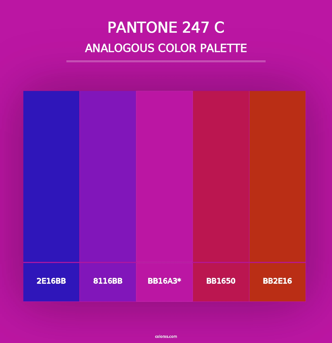 PANTONE 247 C - Analogous Color Palette