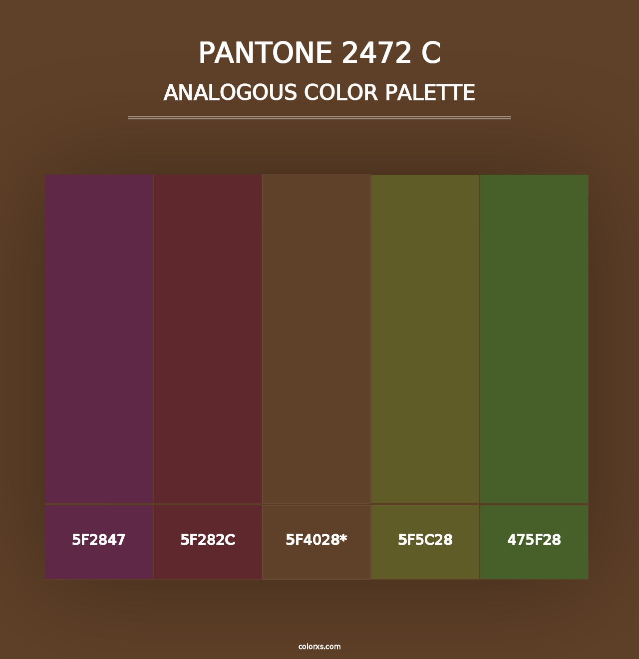 PANTONE 2472 C - Analogous Color Palette