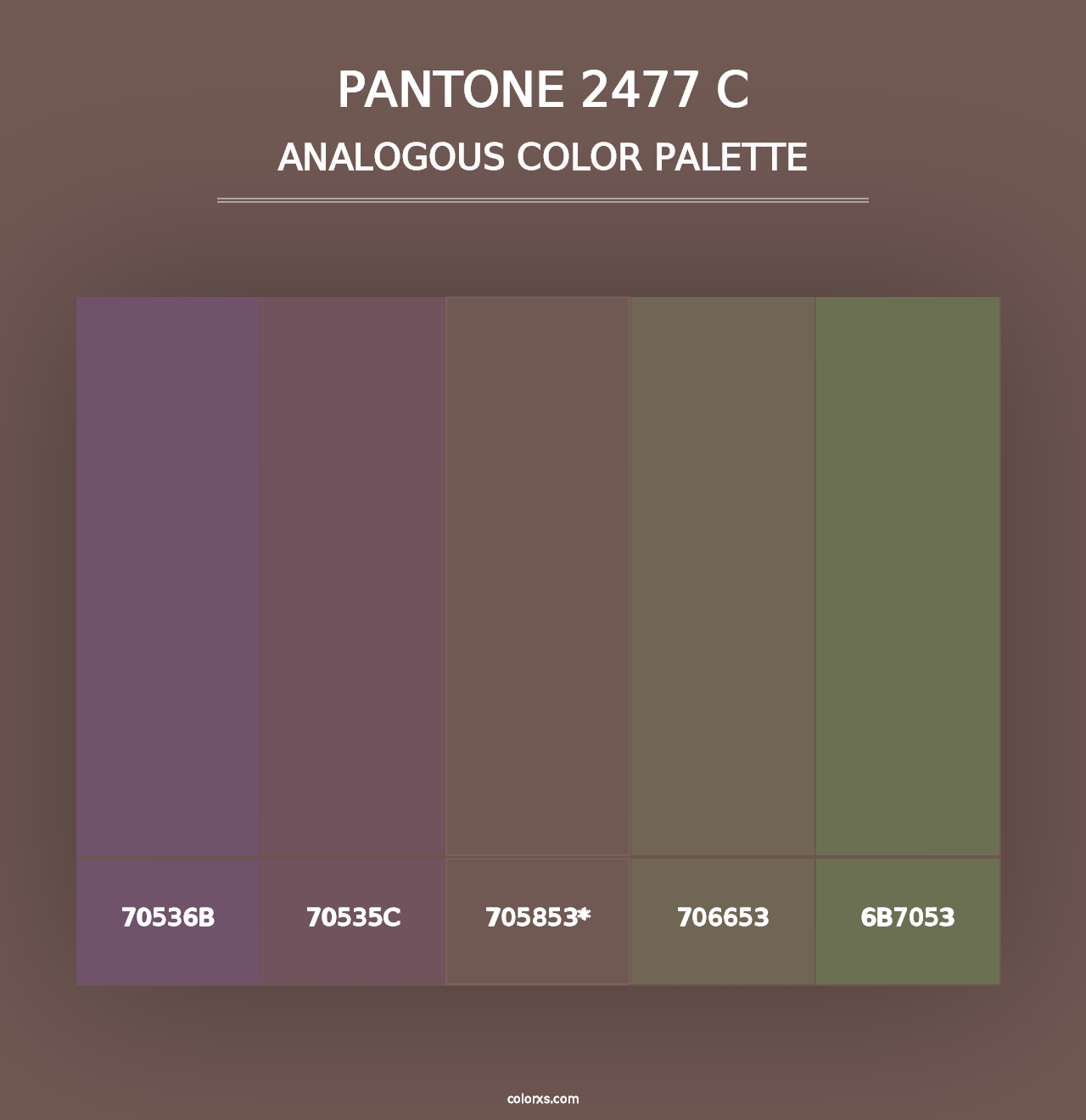 PANTONE 2477 C - Analogous Color Palette