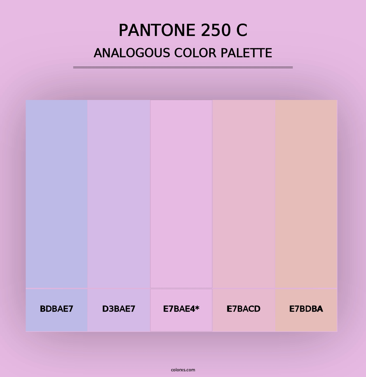 PANTONE 250 C - Analogous Color Palette