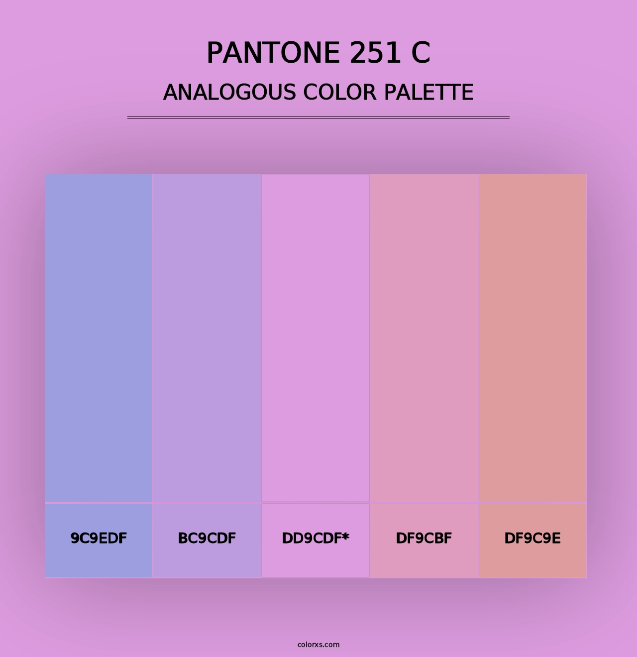 PANTONE 251 C - Analogous Color Palette