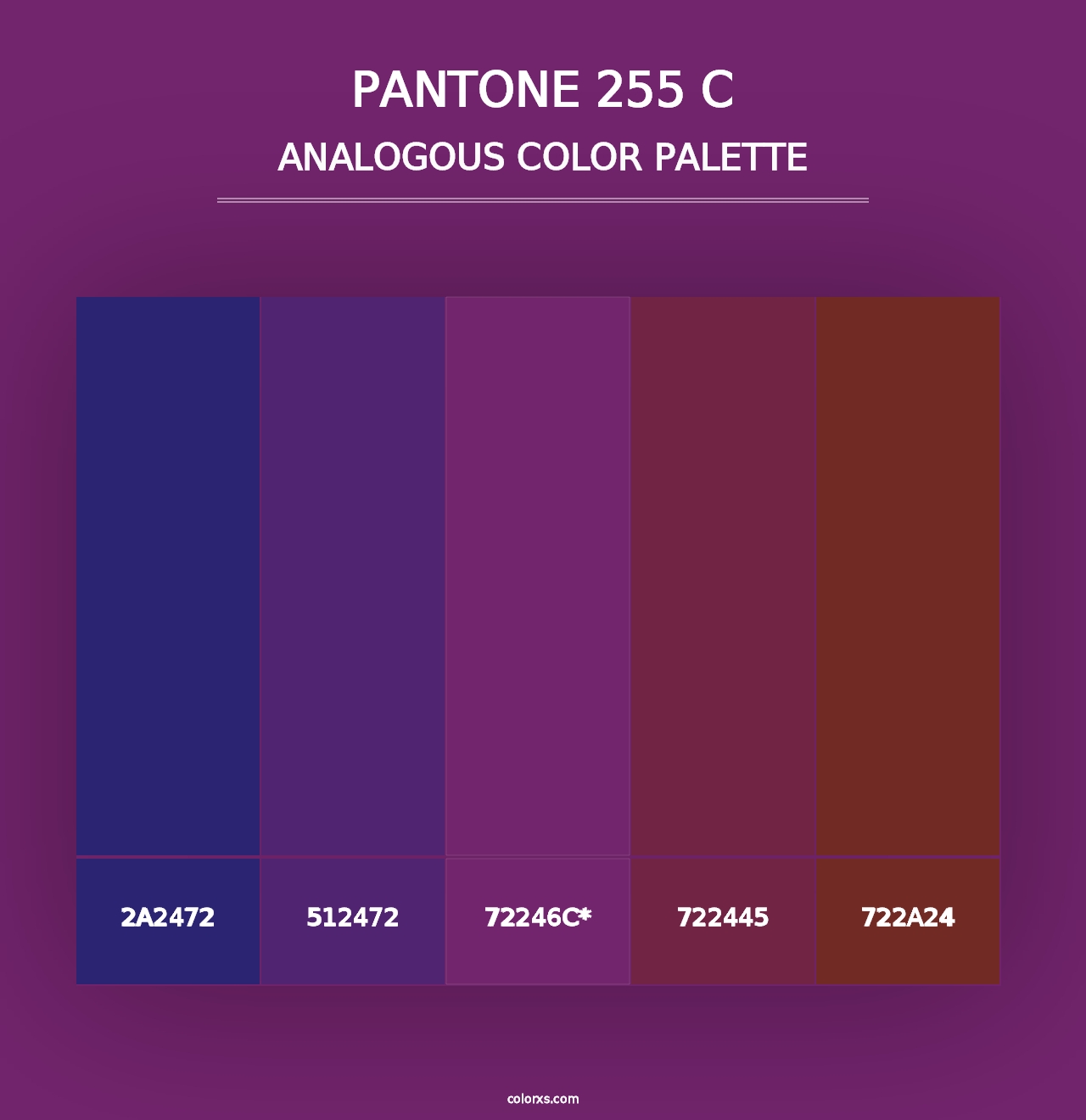 PANTONE 255 C - Analogous Color Palette