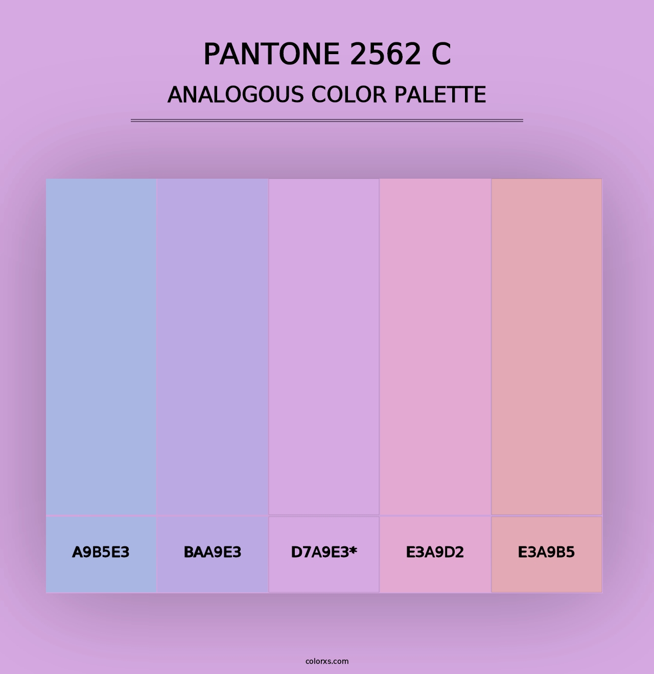 PANTONE 2562 C - Analogous Color Palette