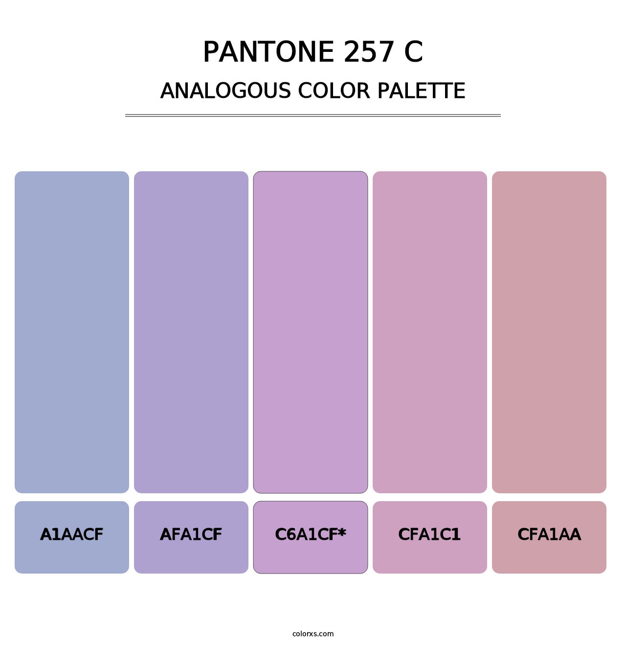 PANTONE 257 C - Analogous Color Palette