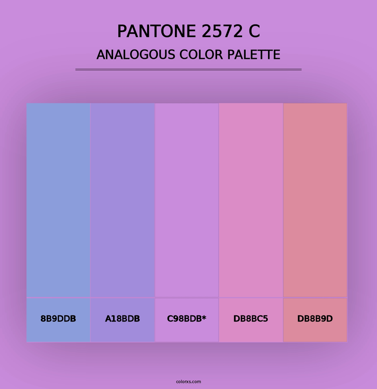 PANTONE 2572 C - Analogous Color Palette