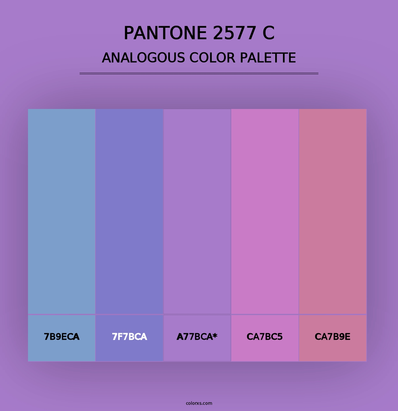 PANTONE 2577 C - Analogous Color Palette