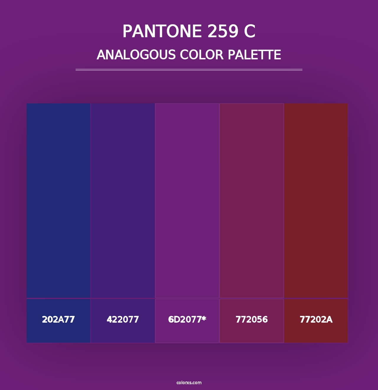 PANTONE 259 C - Analogous Color Palette