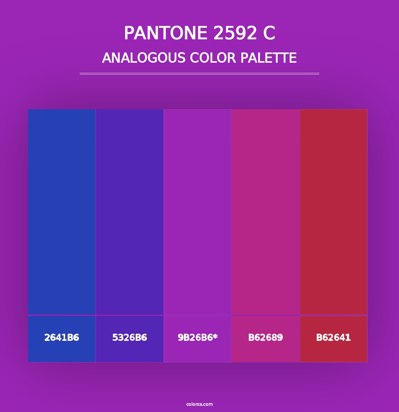 PANTONE 2592 C - Analogous Color Palette