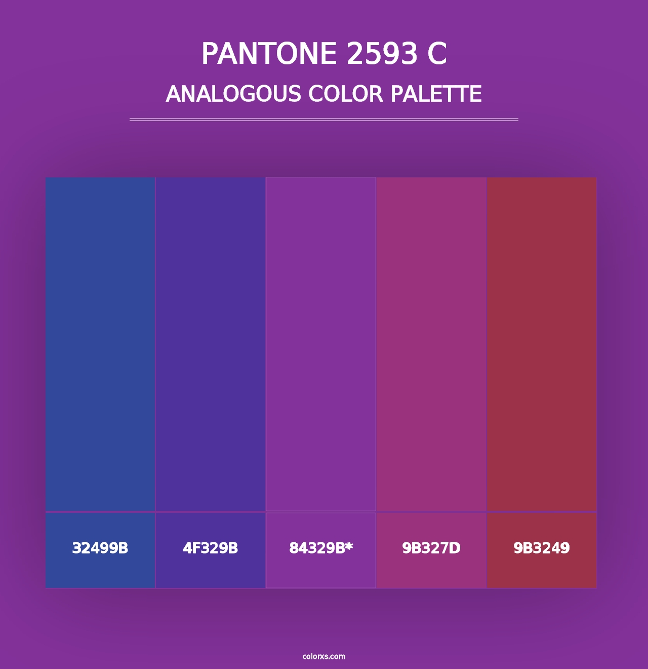 PANTONE 2593 C - Analogous Color Palette