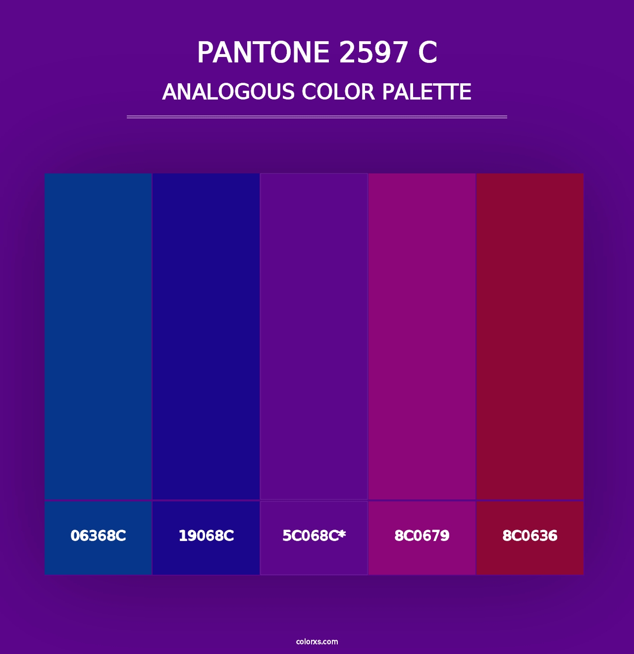 PANTONE 2597 C - Analogous Color Palette