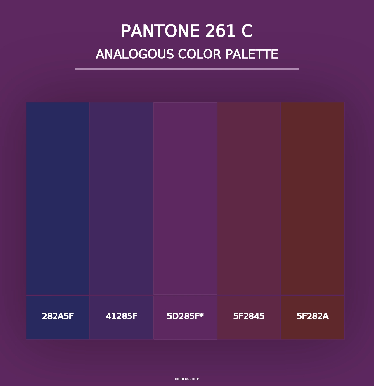 PANTONE 261 C - Analogous Color Palette