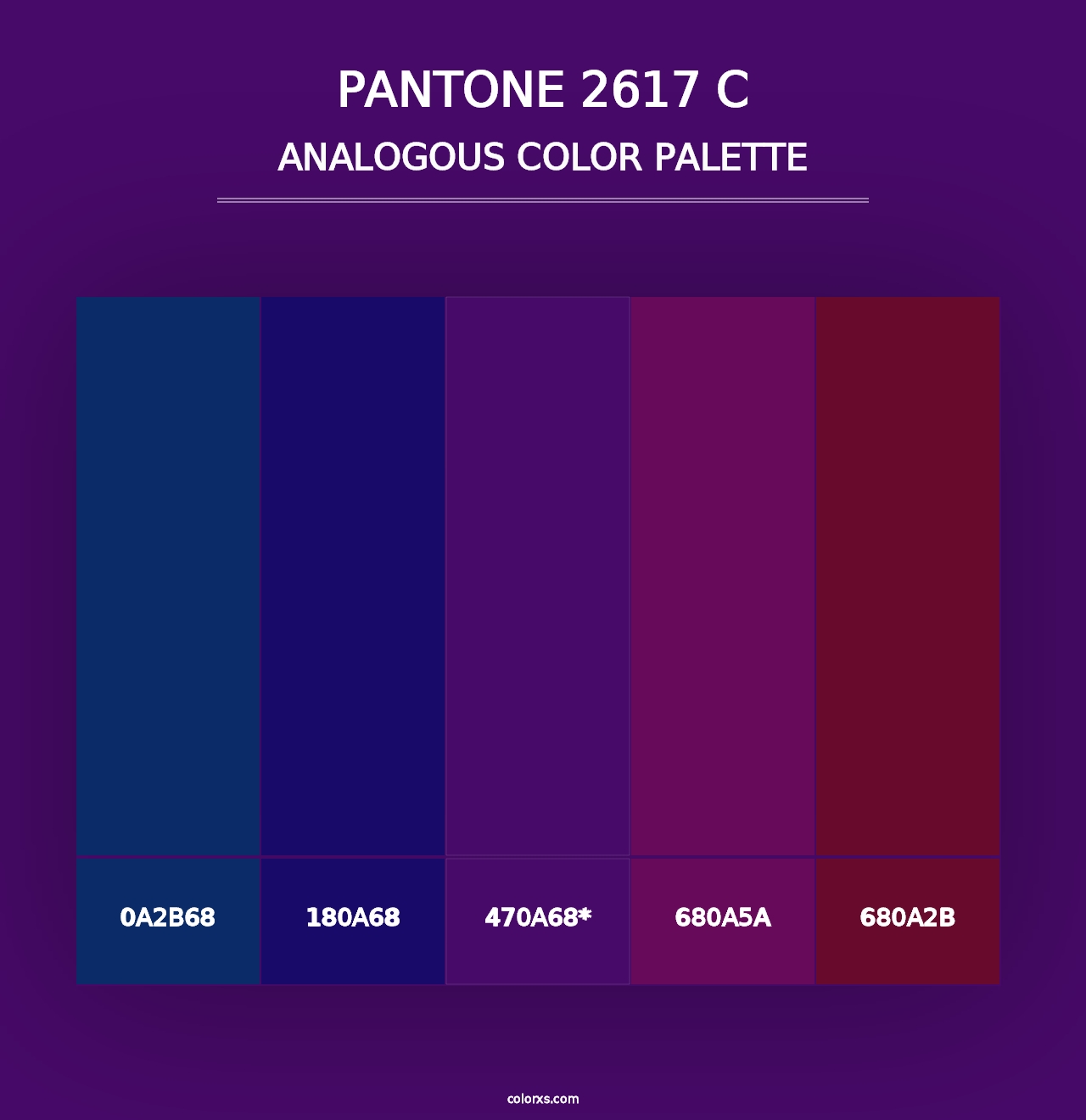 PANTONE 2617 C - Analogous Color Palette