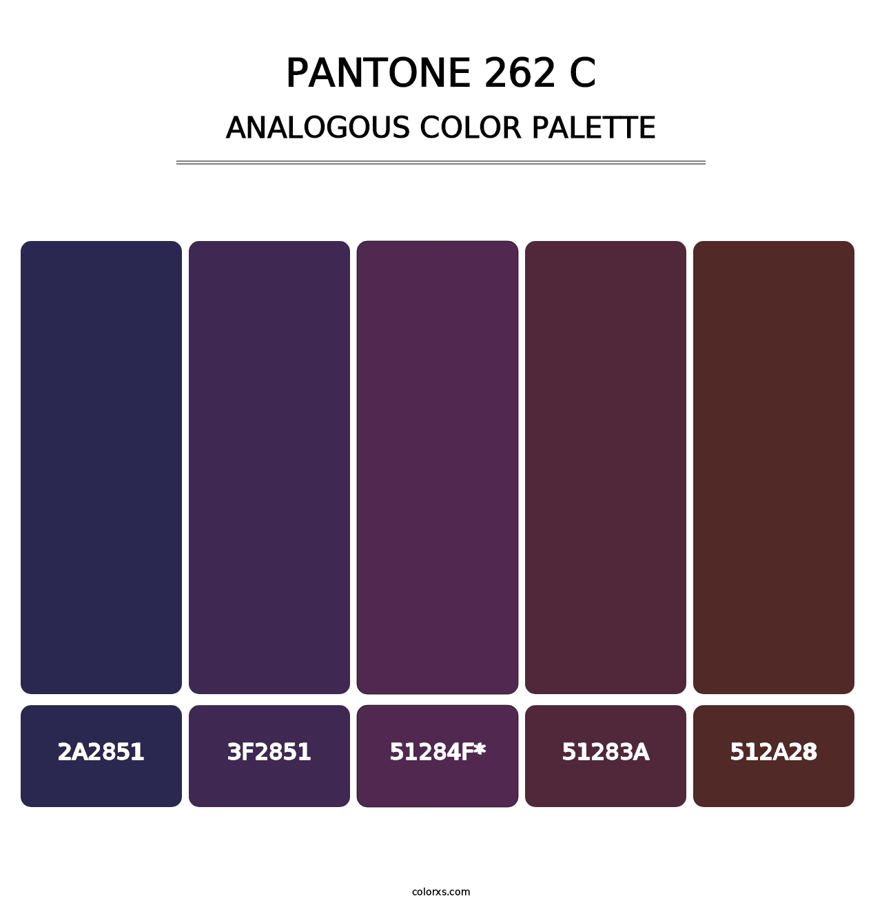 PANTONE 262 C - Analogous Color Palette