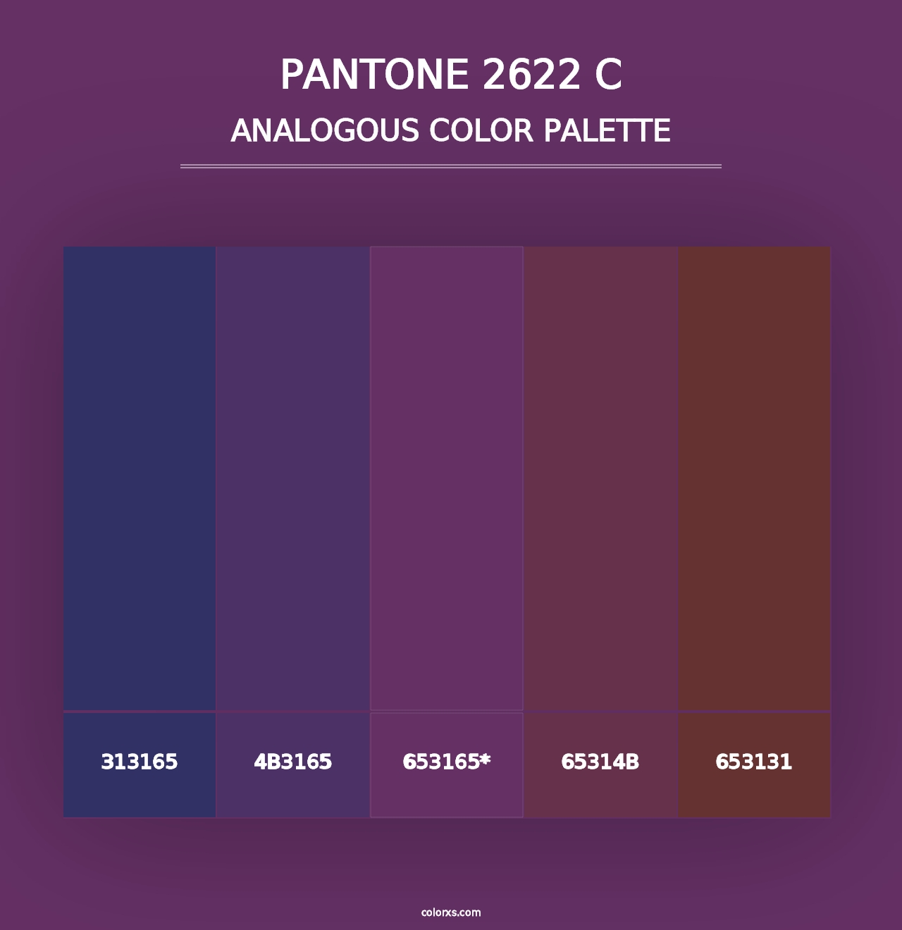 PANTONE 2622 C - Analogous Color Palette