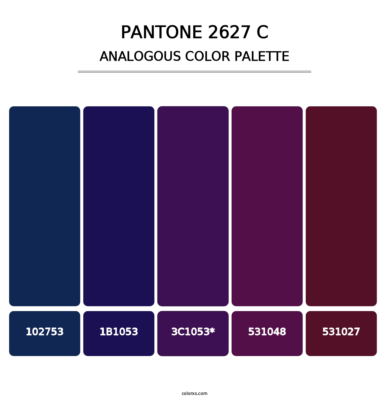 PANTONE 2627 C - Analogous Color Palette