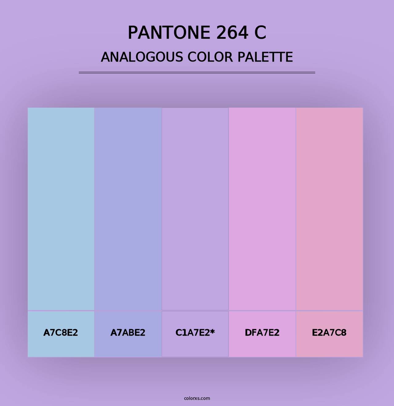 PANTONE 264 C - Analogous Color Palette