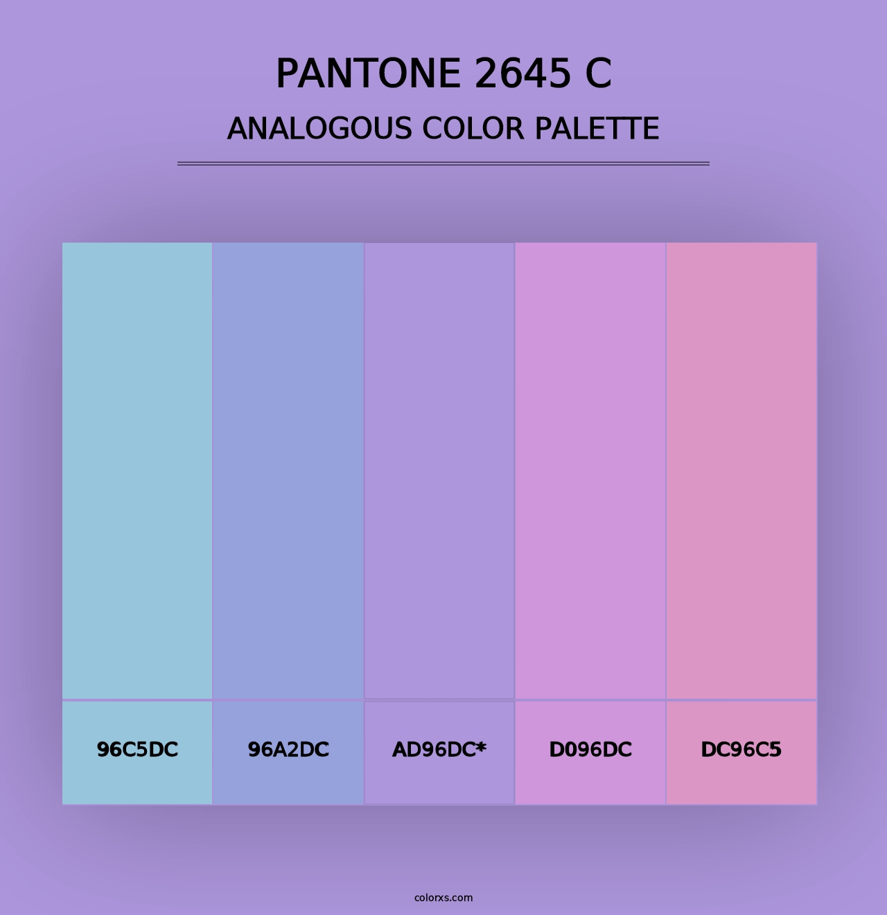 PANTONE 2645 C - Analogous Color Palette