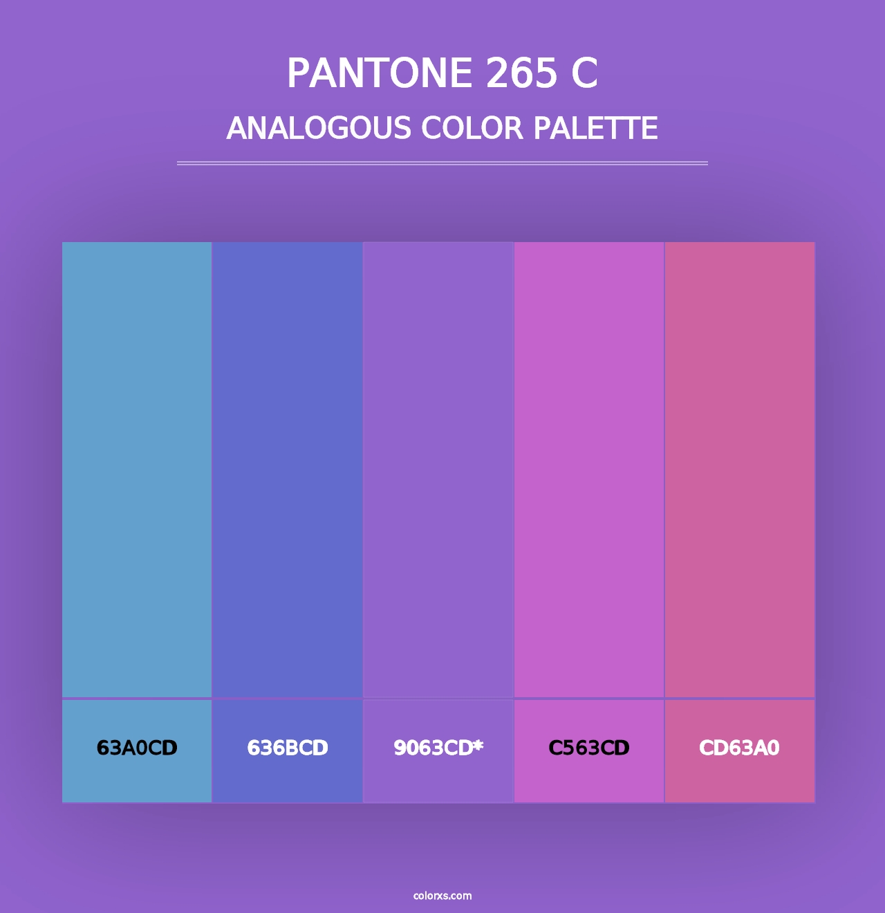 PANTONE 265 C - Analogous Color Palette