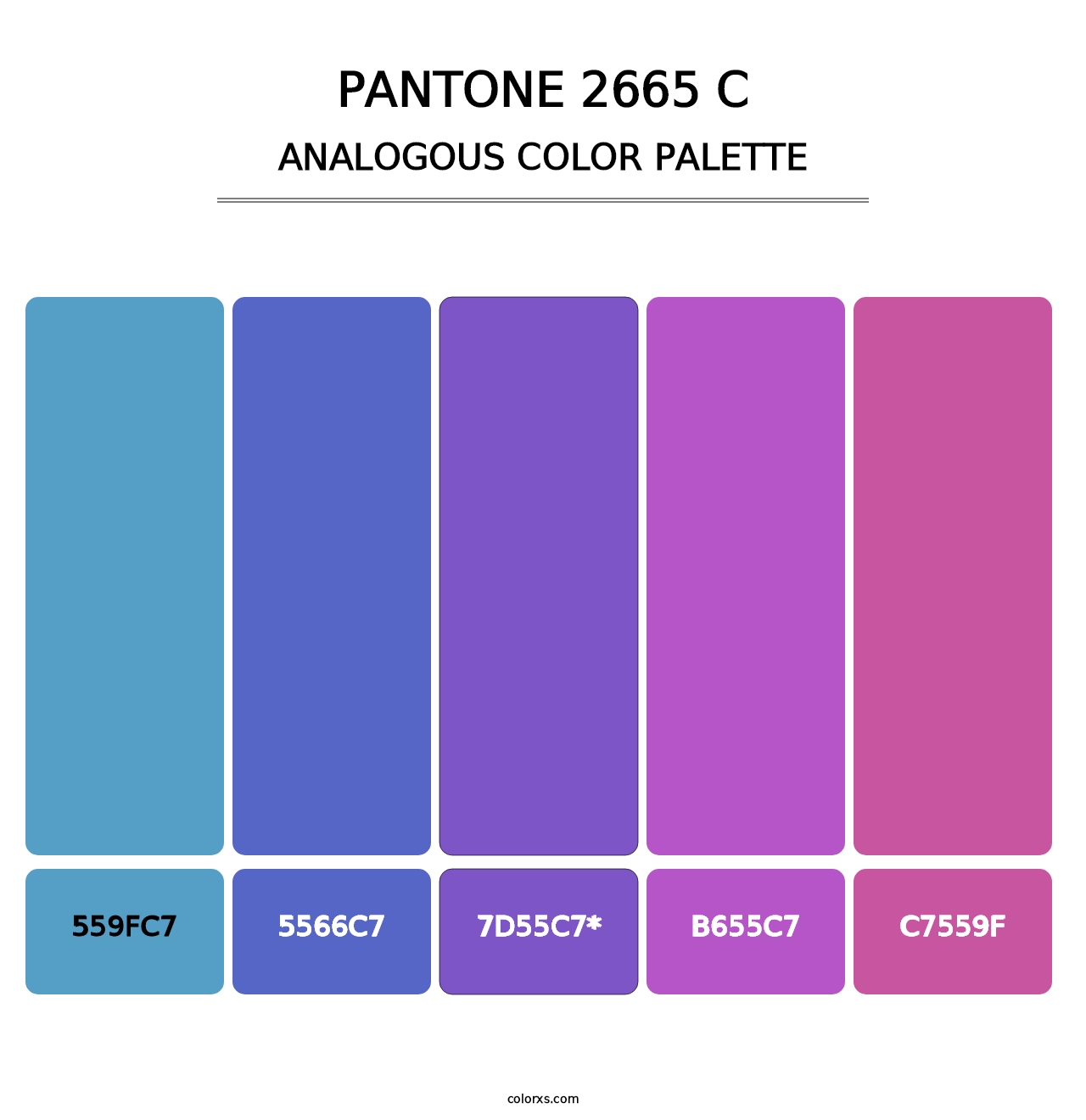 PANTONE 2665 C - Analogous Color Palette