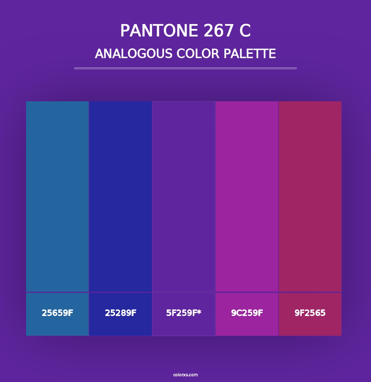 PANTONE 267 C - Analogous Color Palette