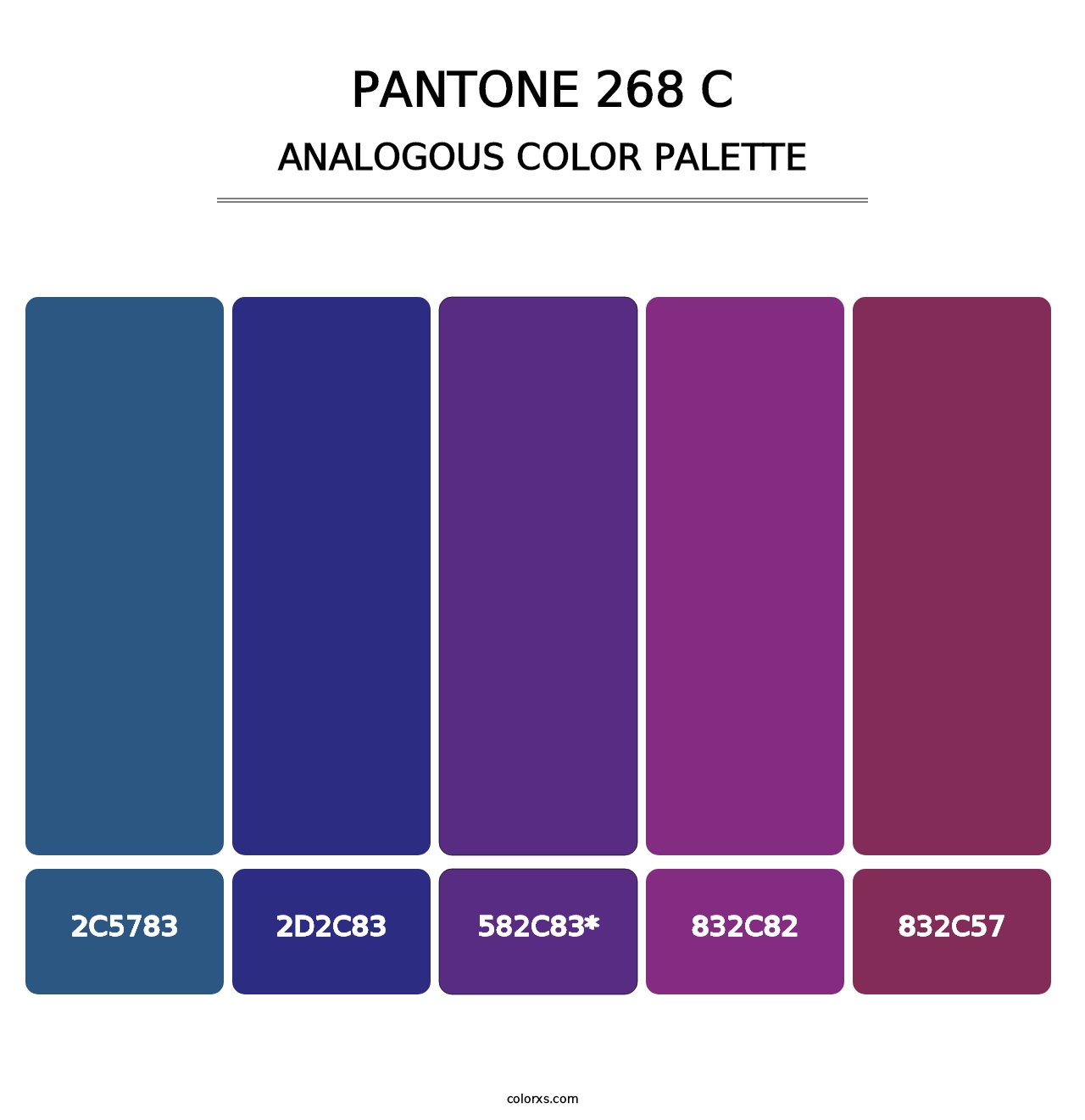 PANTONE 268 C - Analogous Color Palette