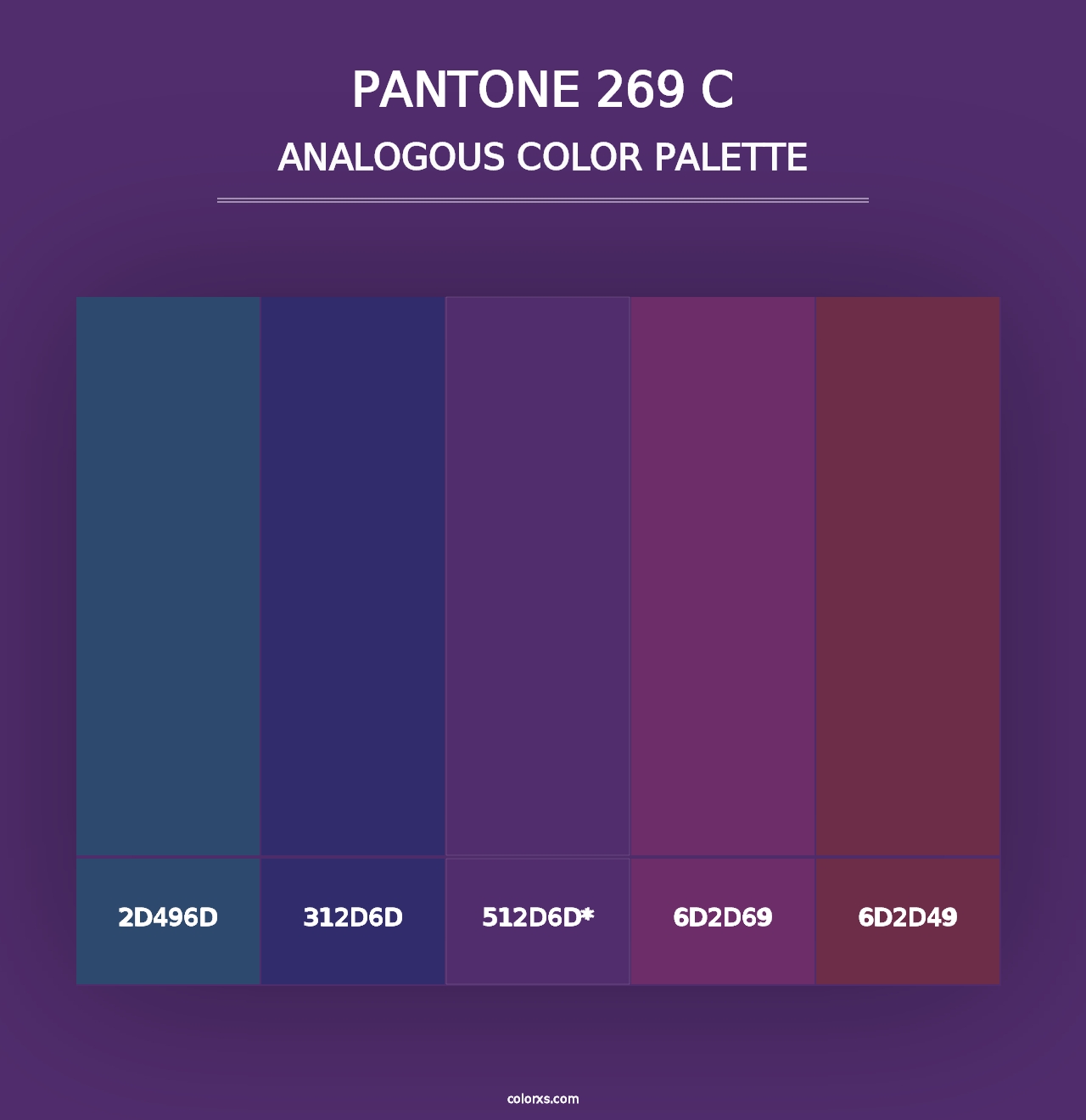 PANTONE 269 C - Analogous Color Palette