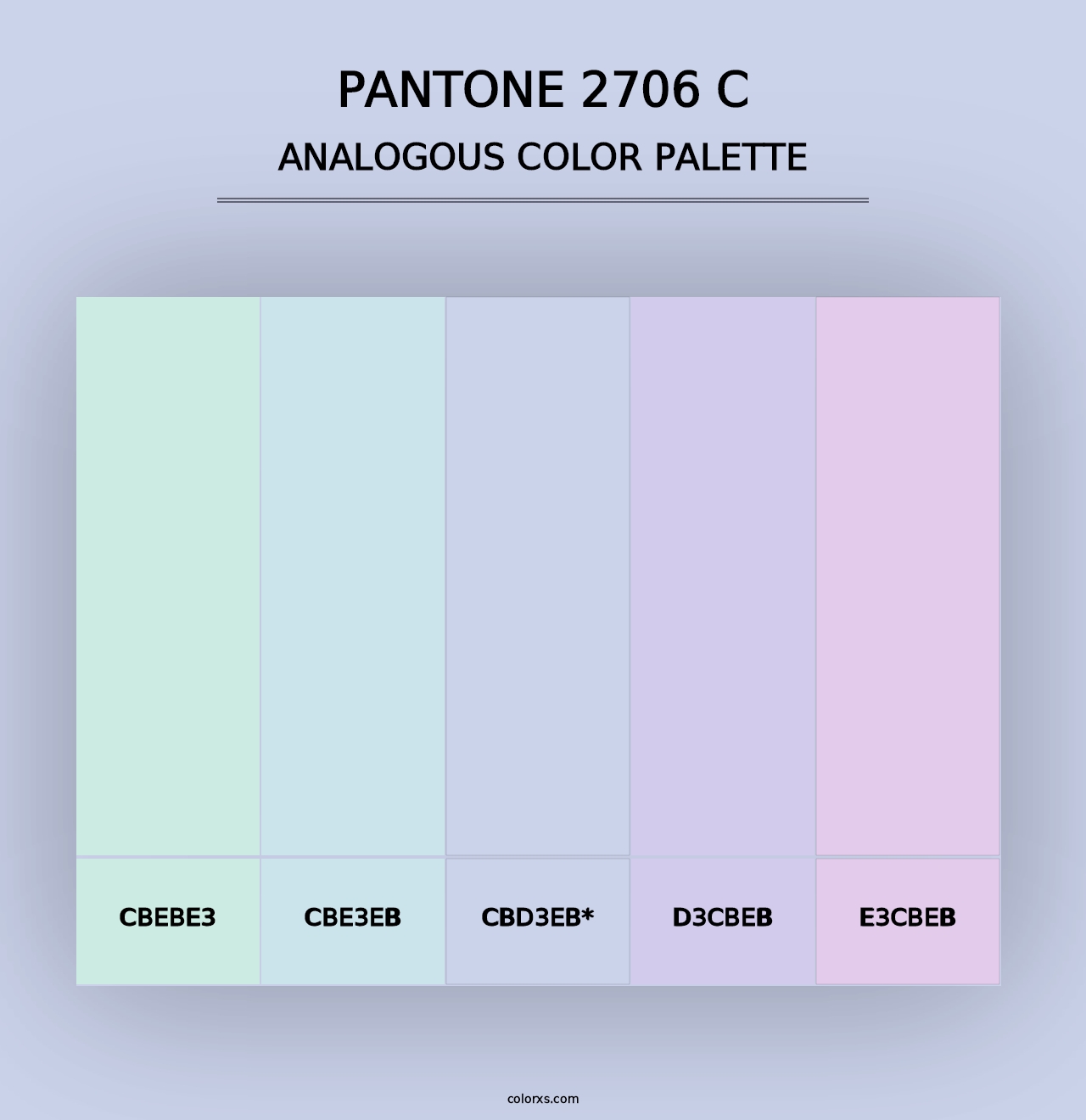 PANTONE 2706 C - Analogous Color Palette