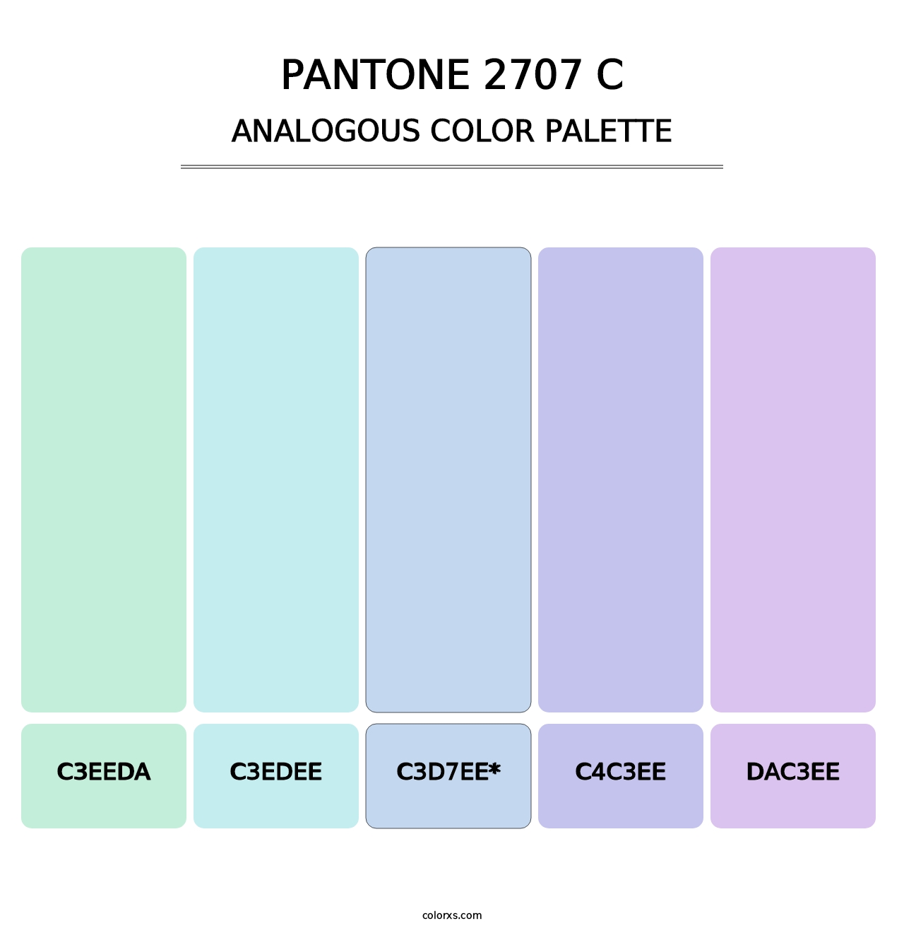 PANTONE 2707 C - Analogous Color Palette