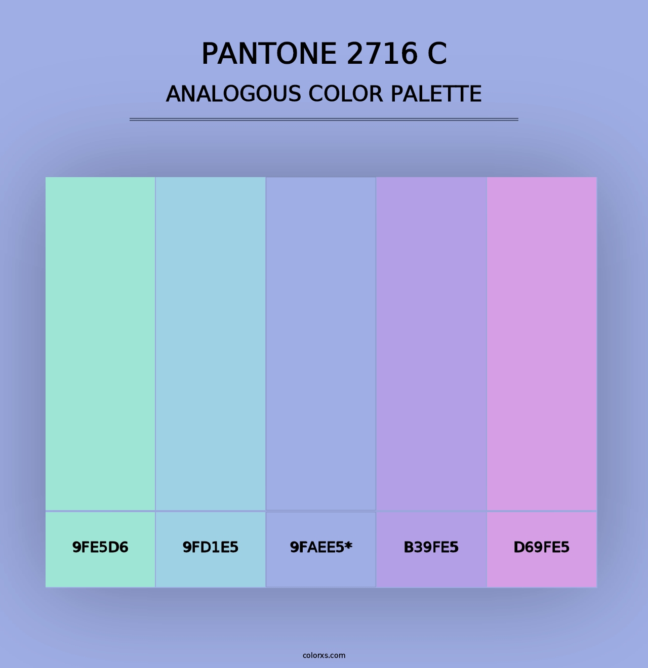 PANTONE 2716 C - Analogous Color Palette