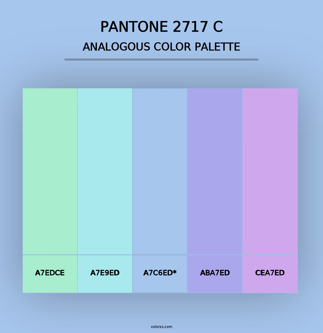 PANTONE 2717 C - Analogous Color Palette