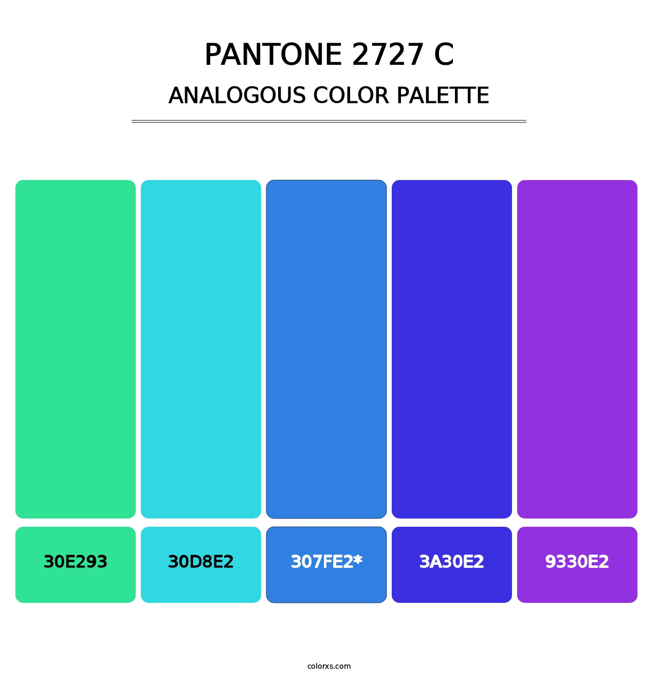 PANTONE 2727 C - Analogous Color Palette