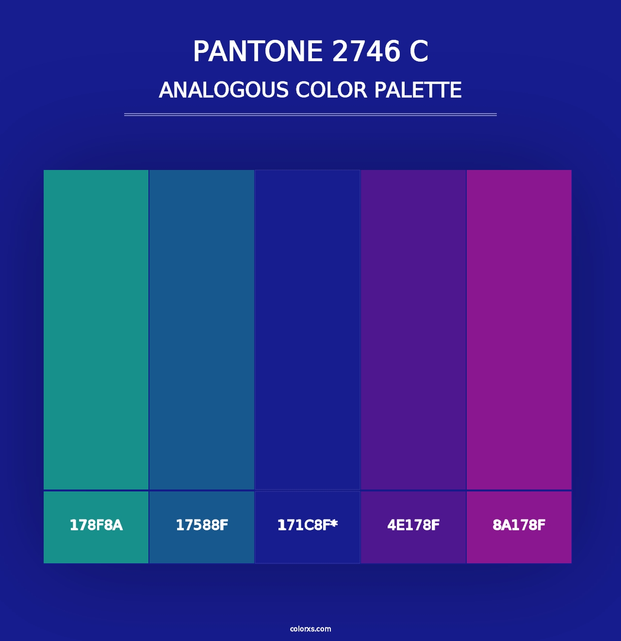 PANTONE 2746 C - Analogous Color Palette