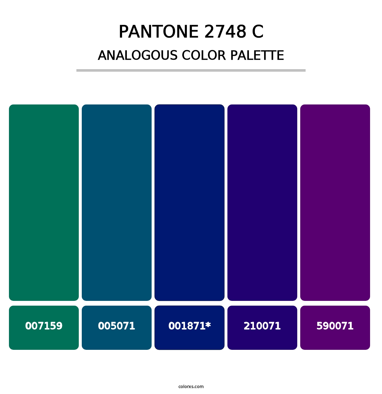 PANTONE 2748 C - Analogous Color Palette