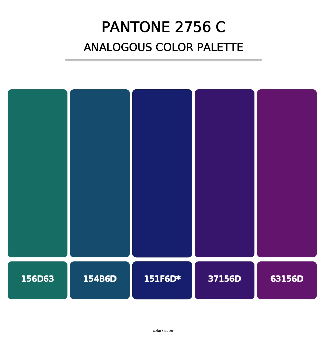 PANTONE 2756 C - Analogous Color Palette