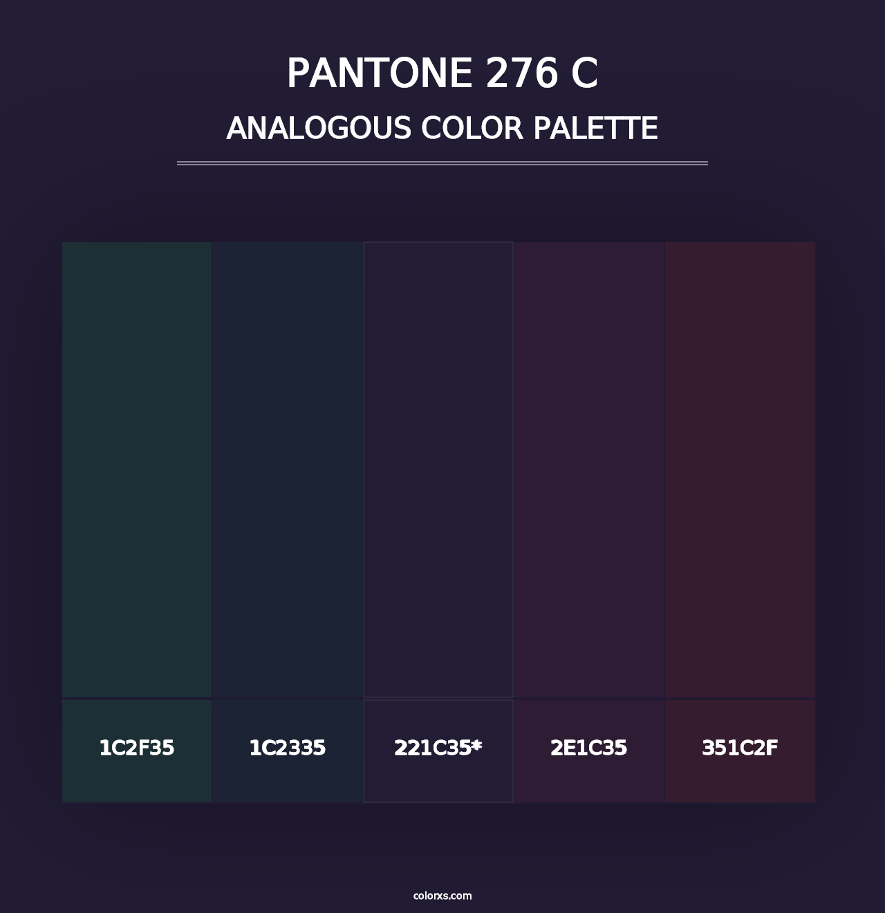 PANTONE 276 C - Analogous Color Palette