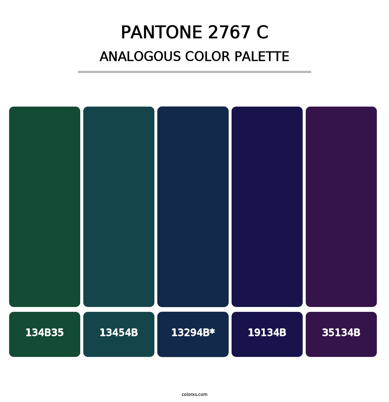 PANTONE 2767 C - Analogous Color Palette