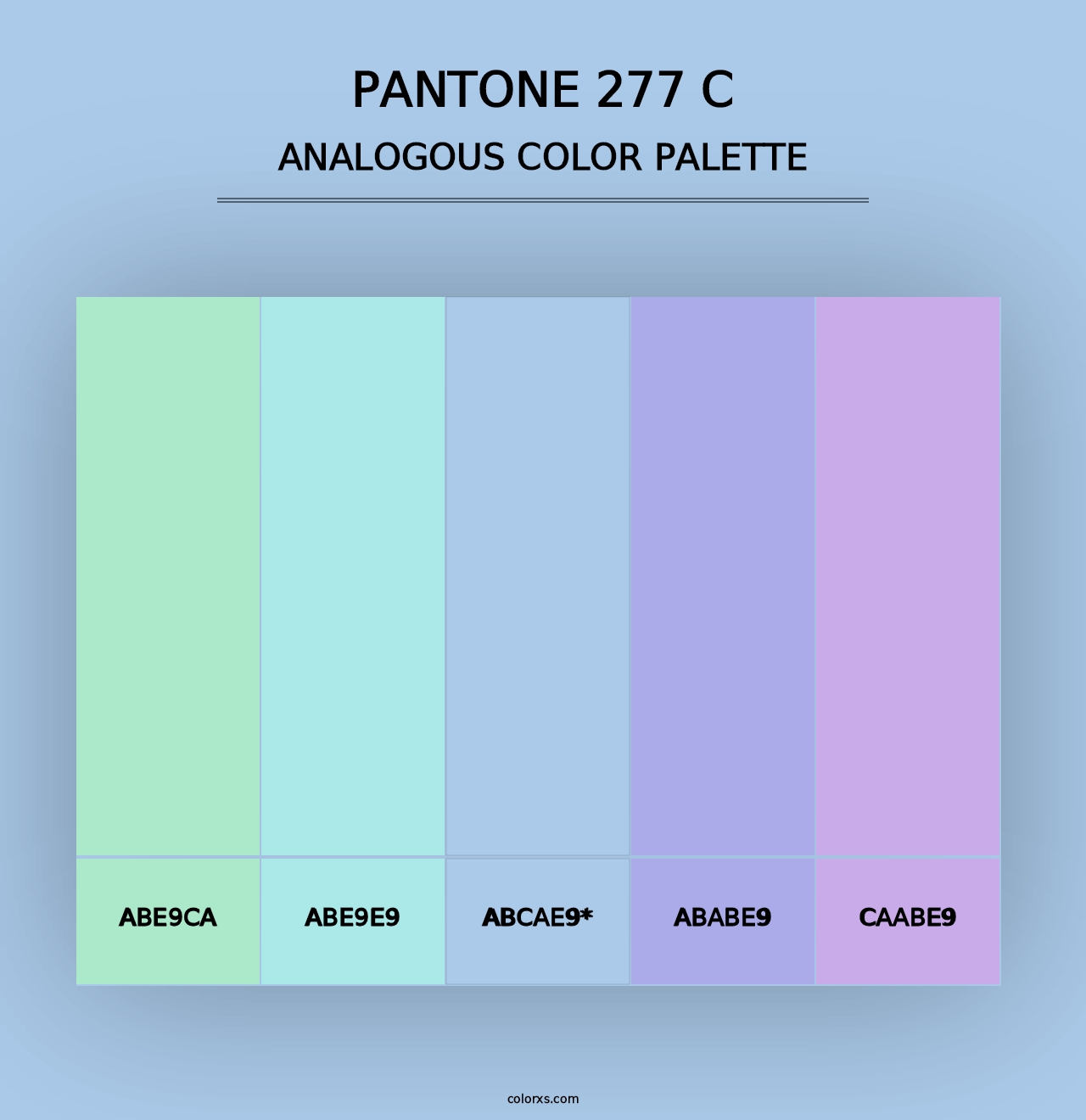 PANTONE 277 C - Analogous Color Palette