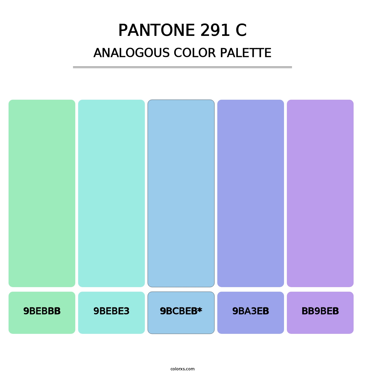 PANTONE 291 C - Analogous Color Palette