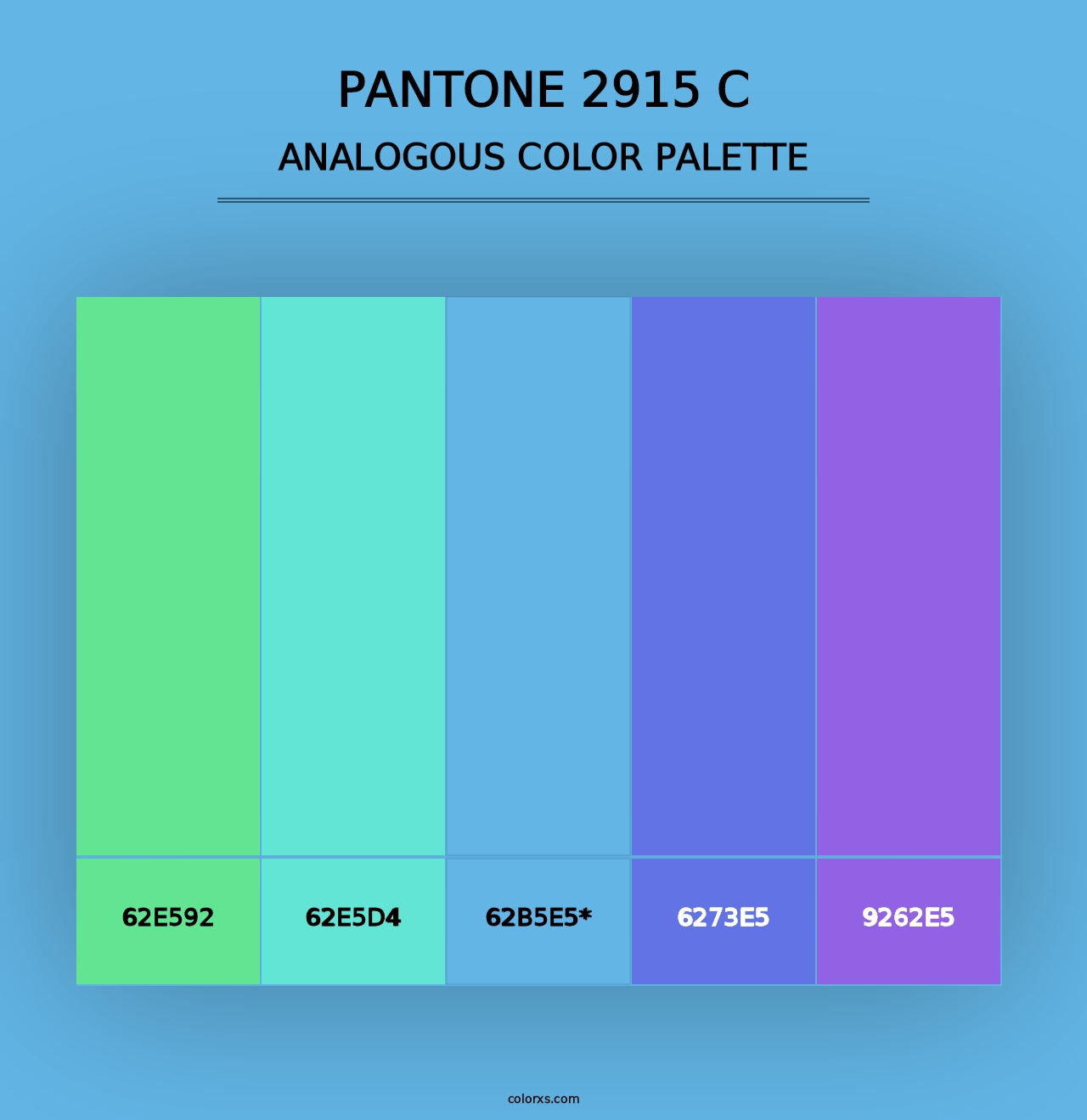 PANTONE 2915 C - Analogous Color Palette