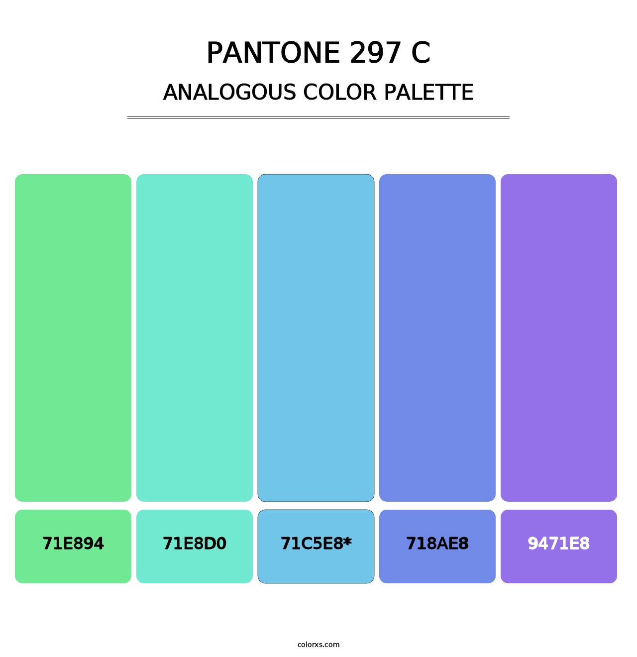 PANTONE 297 C - Analogous Color Palette